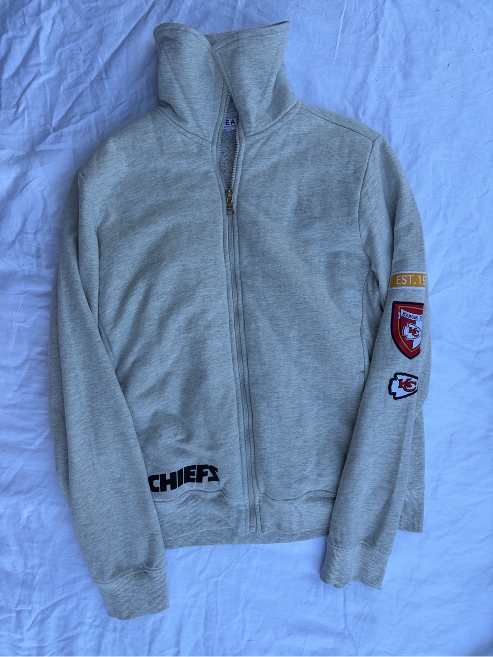 Wear by Erin Andrews Sherpa lined NFL chiefs zip up